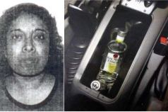 Left: Chavez's passport photo, Right: The alcohol found in her car.
